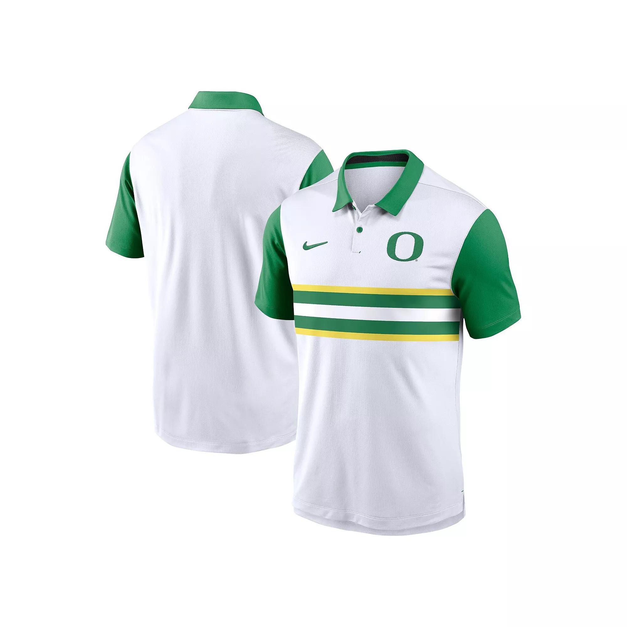 Men's Nike White Oregon Ducks Primetime Campus Vapor Performance Polo,  Product Image