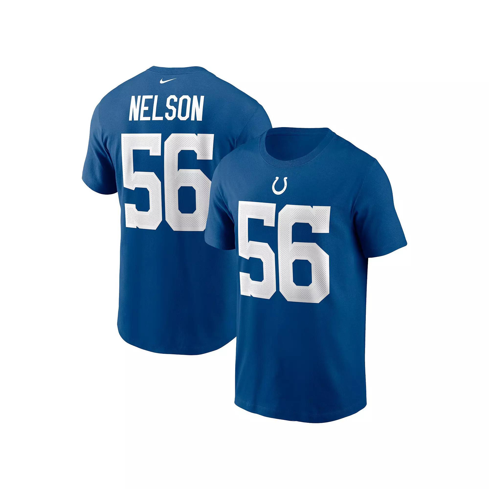 Mens Nike Quenton Nelson Royal Indianapolis Colts Name & Number T-Shirt Product Image