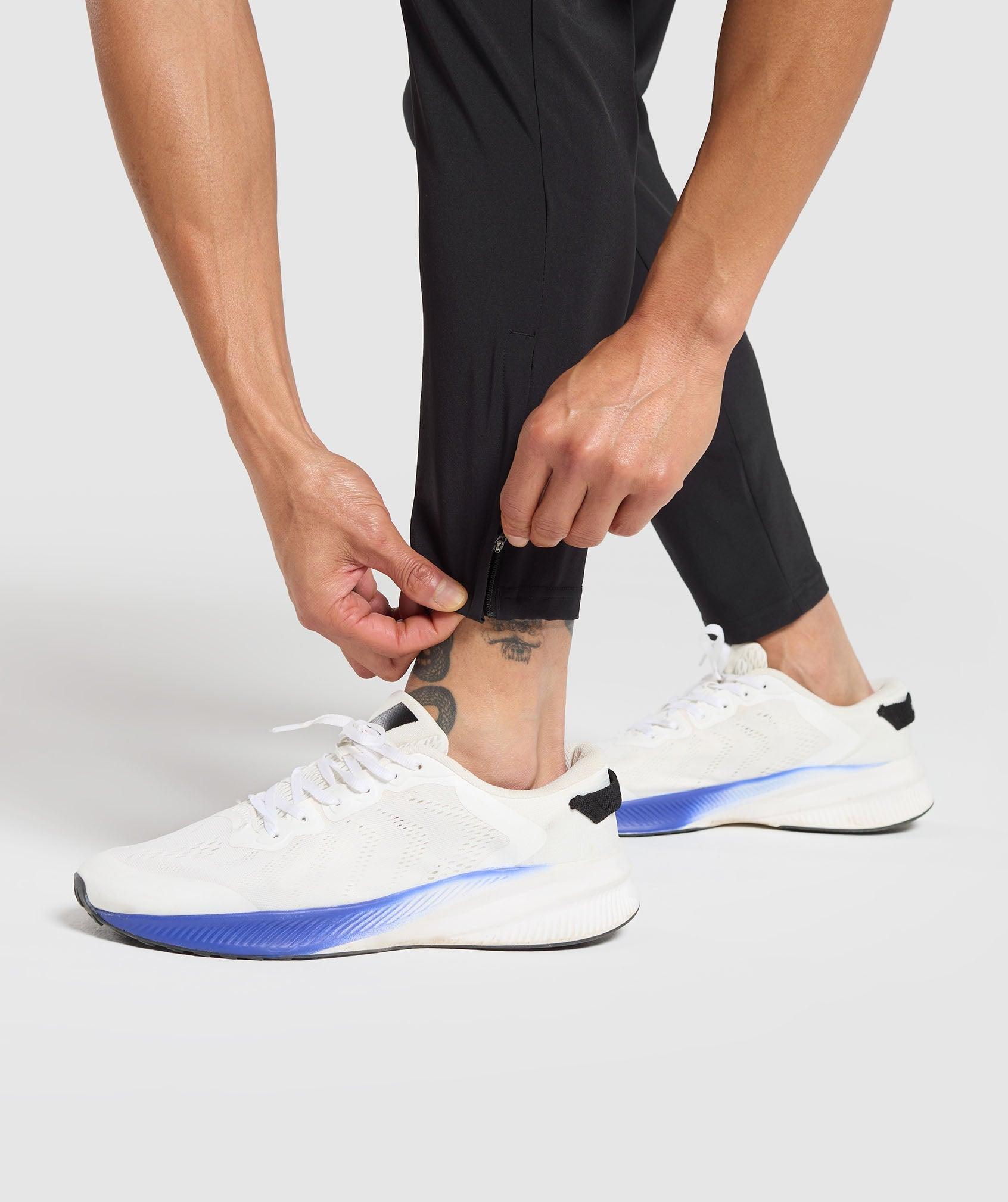 Gymshark Script Woven Joggers - Black Male Product Image