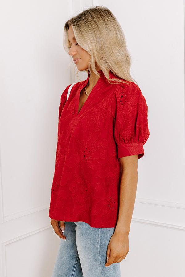 Petals And Pinot Floral Embroidered Top Product Image