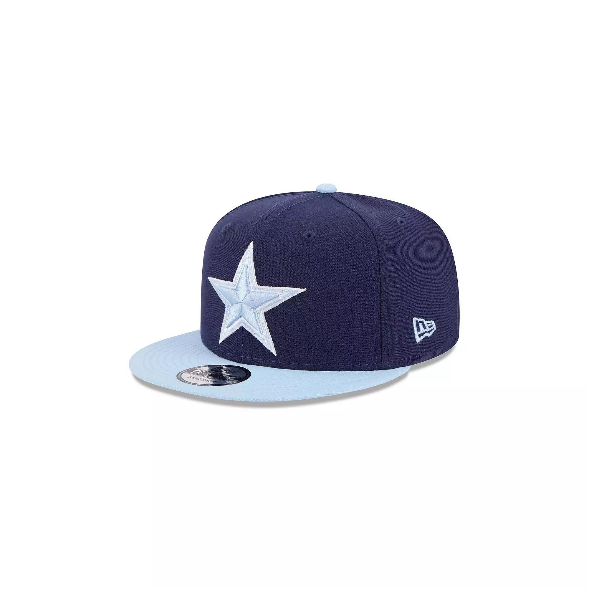 Men's New Era Navy/Light Blue Dallas Cowboys Color Pack Two-Tone 9FIFTY Snapback Hat Product Image
