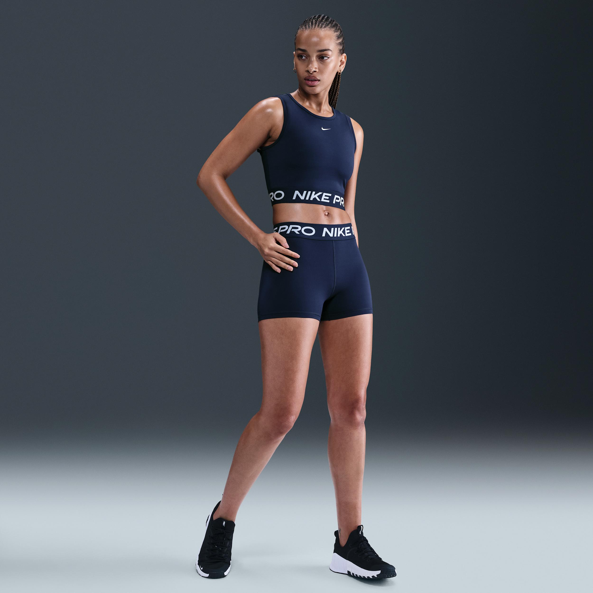 Womens Nike Pro Dri-FIT Cropped Tank Top | FZ3615-410 Product Image