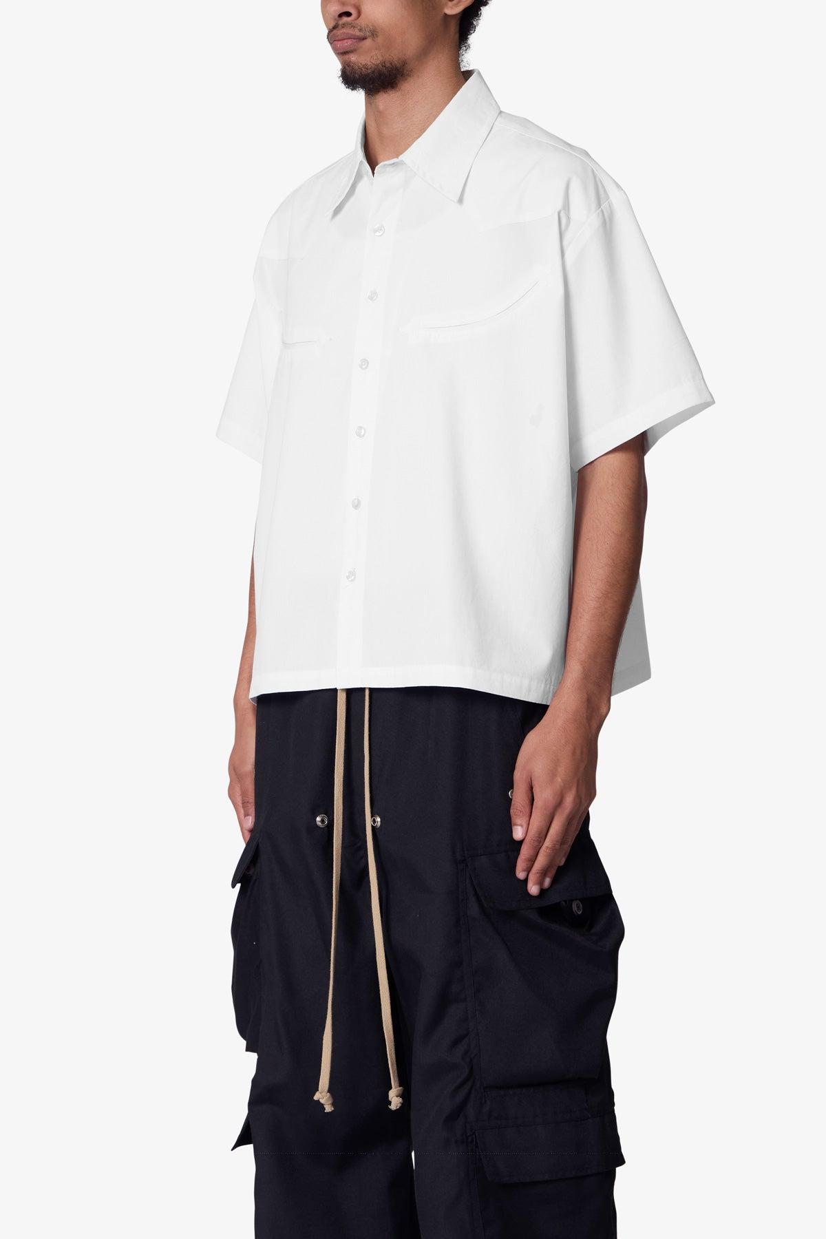 Western Button Up Shirt - White Product Image