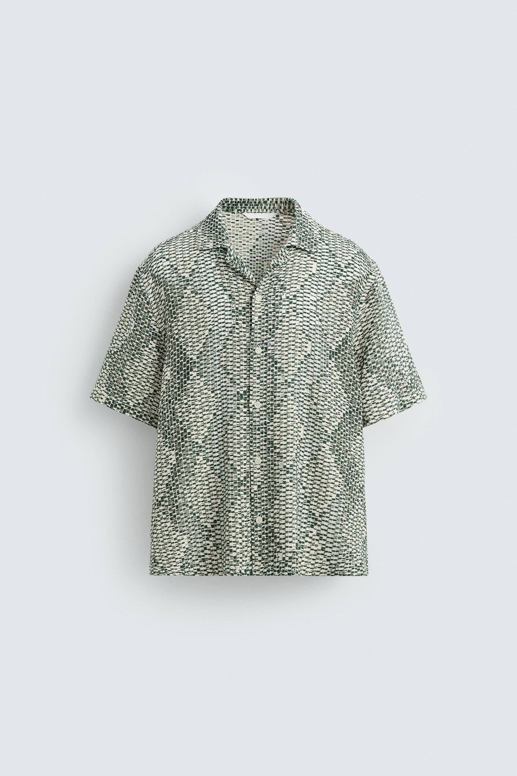 TEXTURED CROCHET SHIRT Product Image