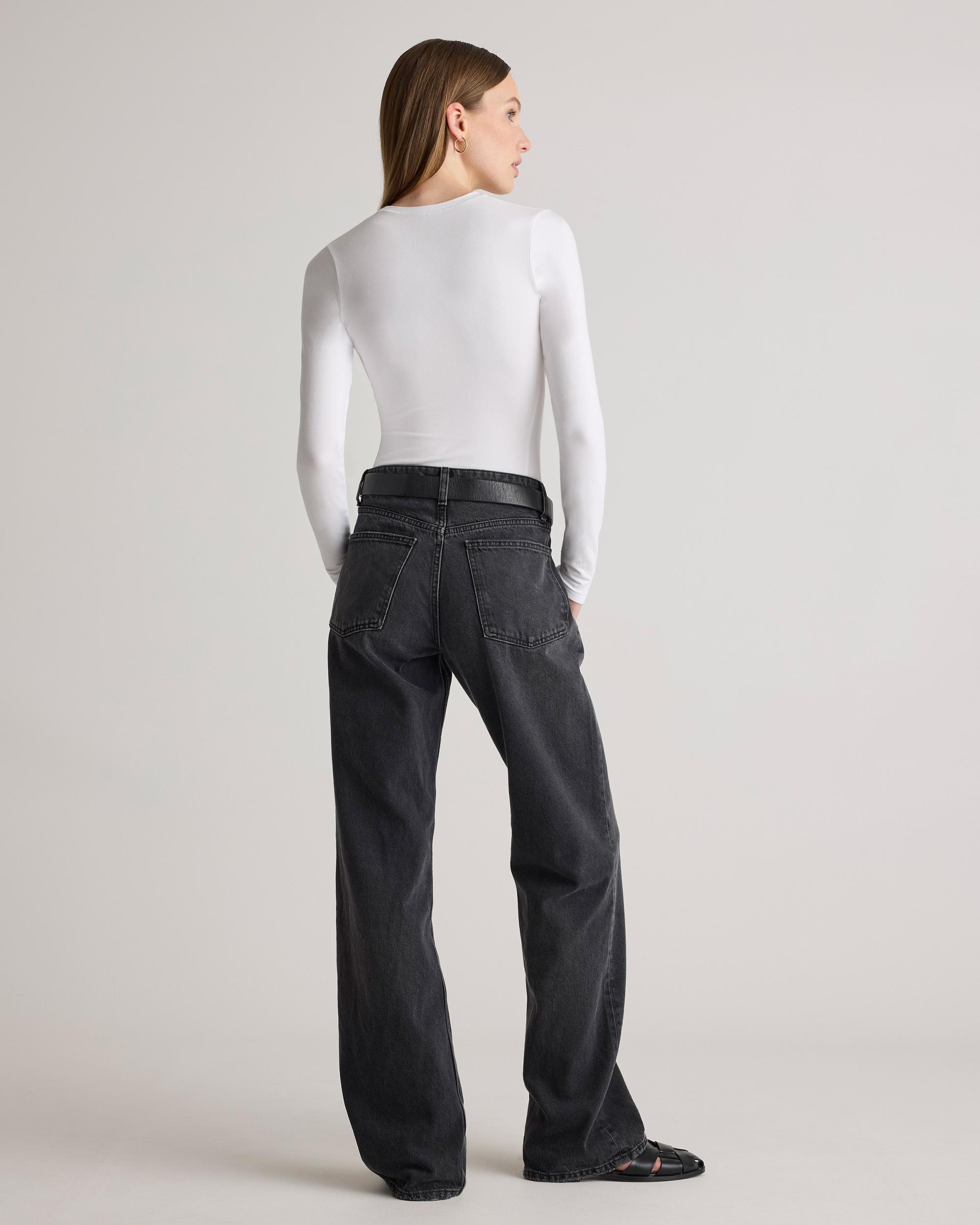 Quince | Women's Stretch Cotton Jersey Fitted Long Sleeve T-Shirt Organic Cotton Product Image