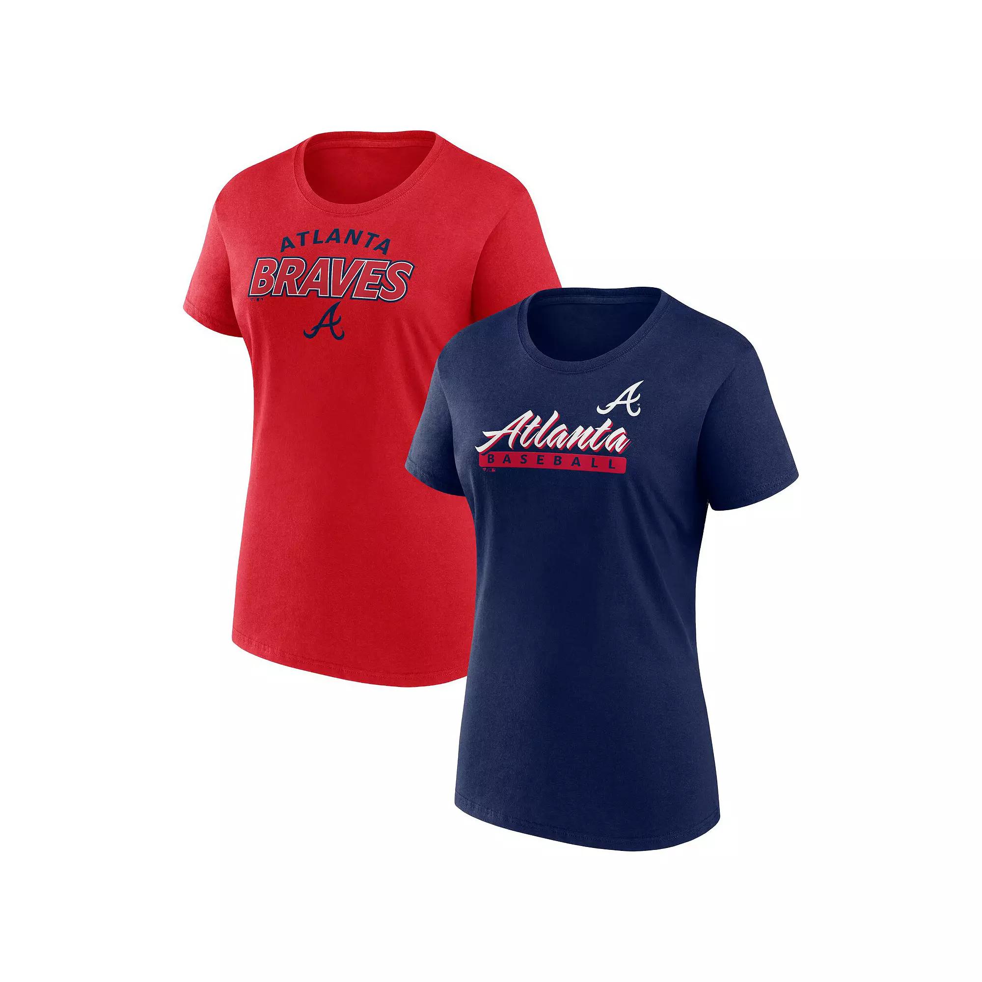 Women's Fanatics Branded Atlanta Braves Risk T-Shirt Combo Pack, Size: XS, Blue Product Image