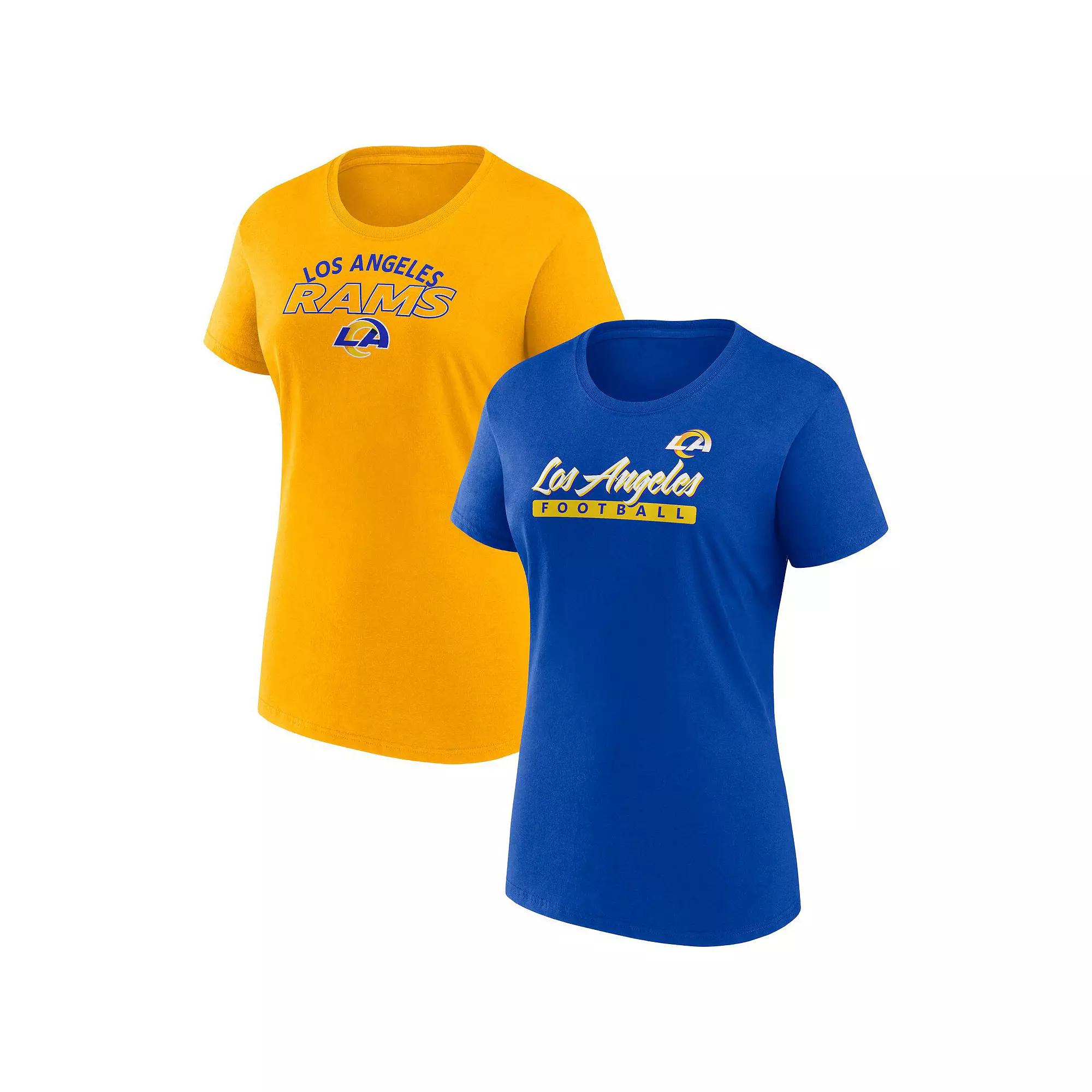 Women's Fanatics Branded Los Angeles Rams Risk T-Shirt Combo Pack, Size: Large, Blue Product Image