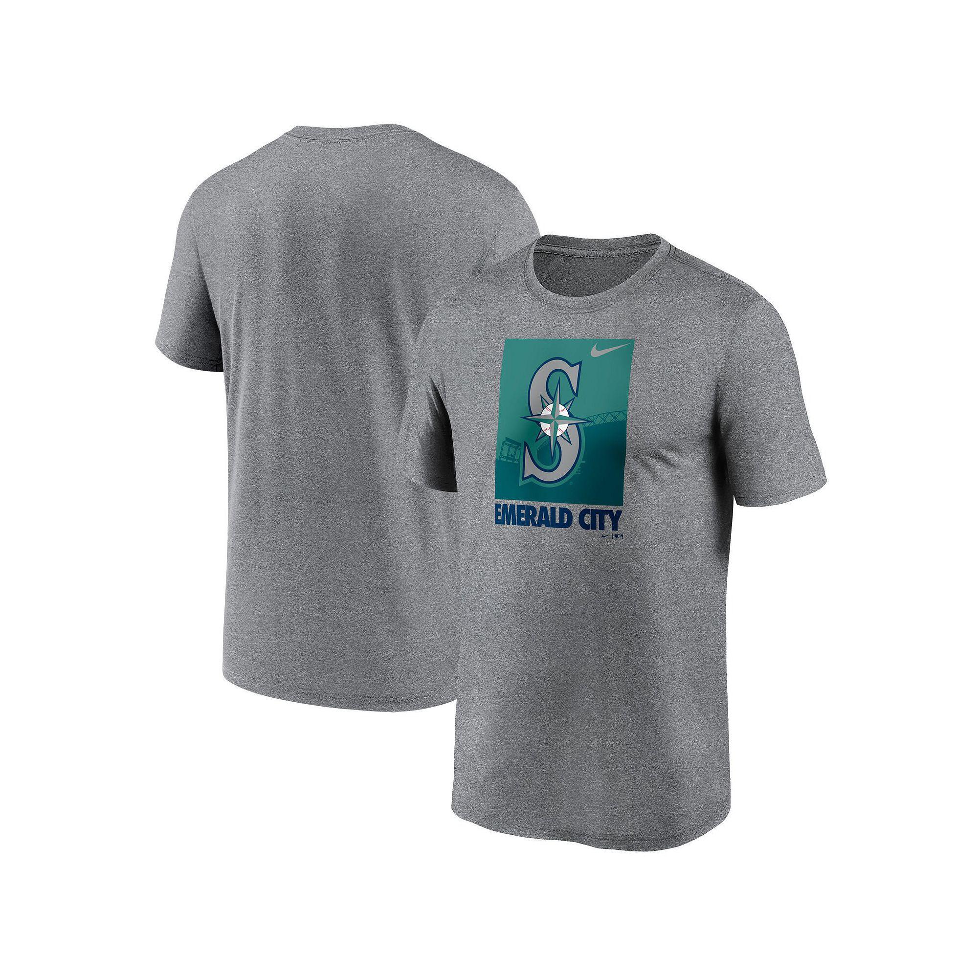 Men's Nike Heathered Gray Seattle Mariners Local Logo Legend T-Shirt, Size: Small, Grey Product Image