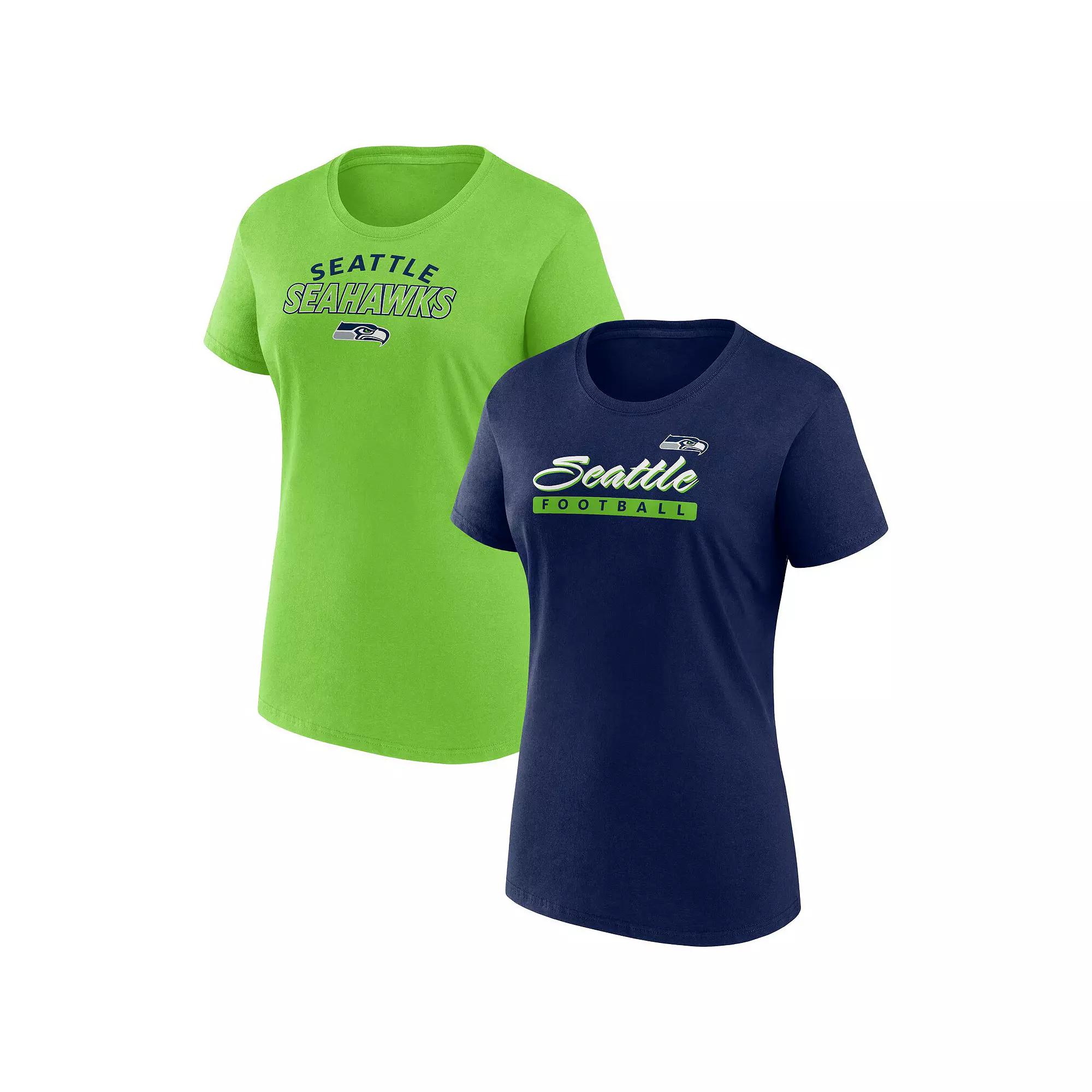 Women's Fanatics Seattle Seahawks Risk T-Shirt Combo Pack, Size: Medium, Blue Product Image