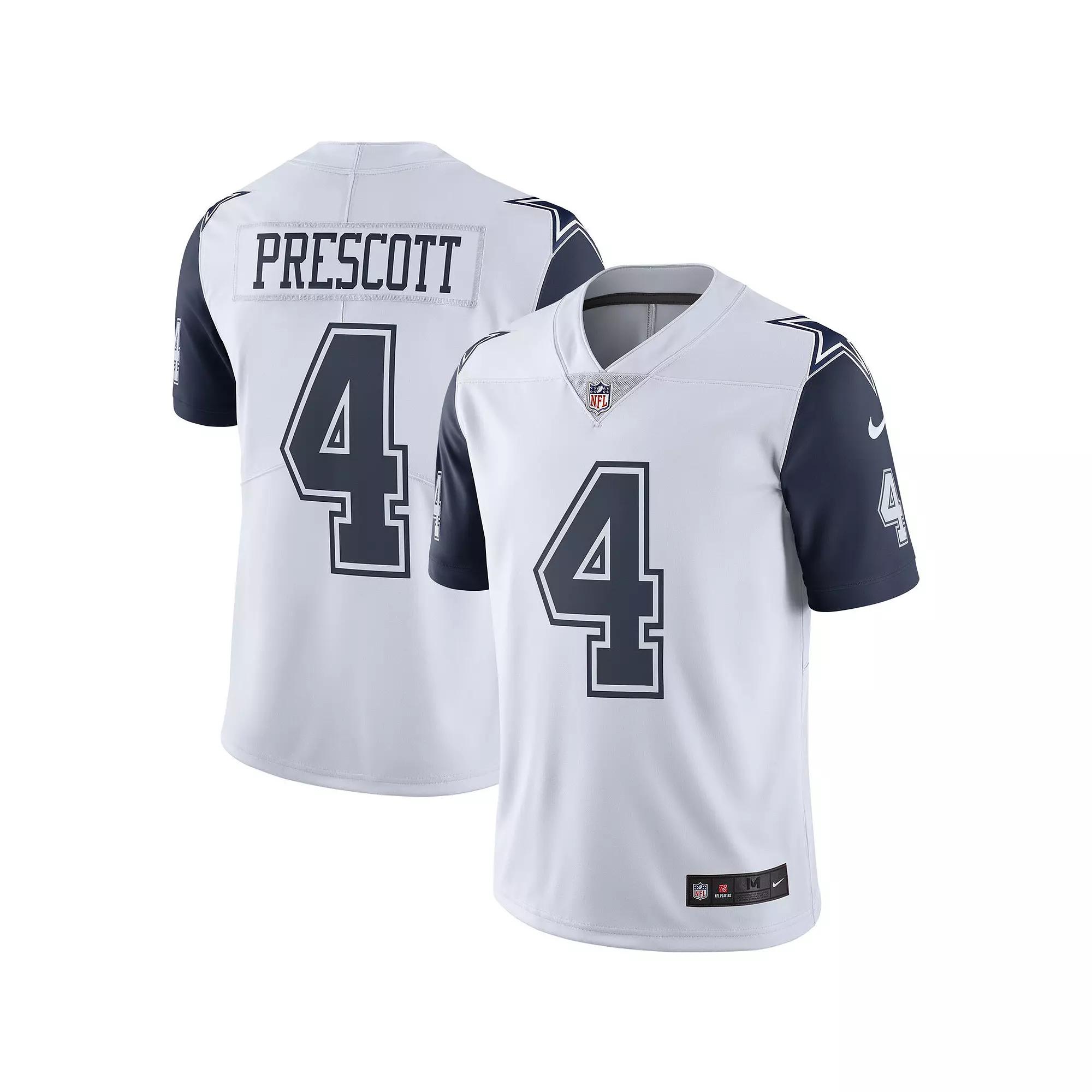 Men's Nike Dak Prescott Dallas Cowboys White Color Rush Vapor Limited Jersey,  Product Image
