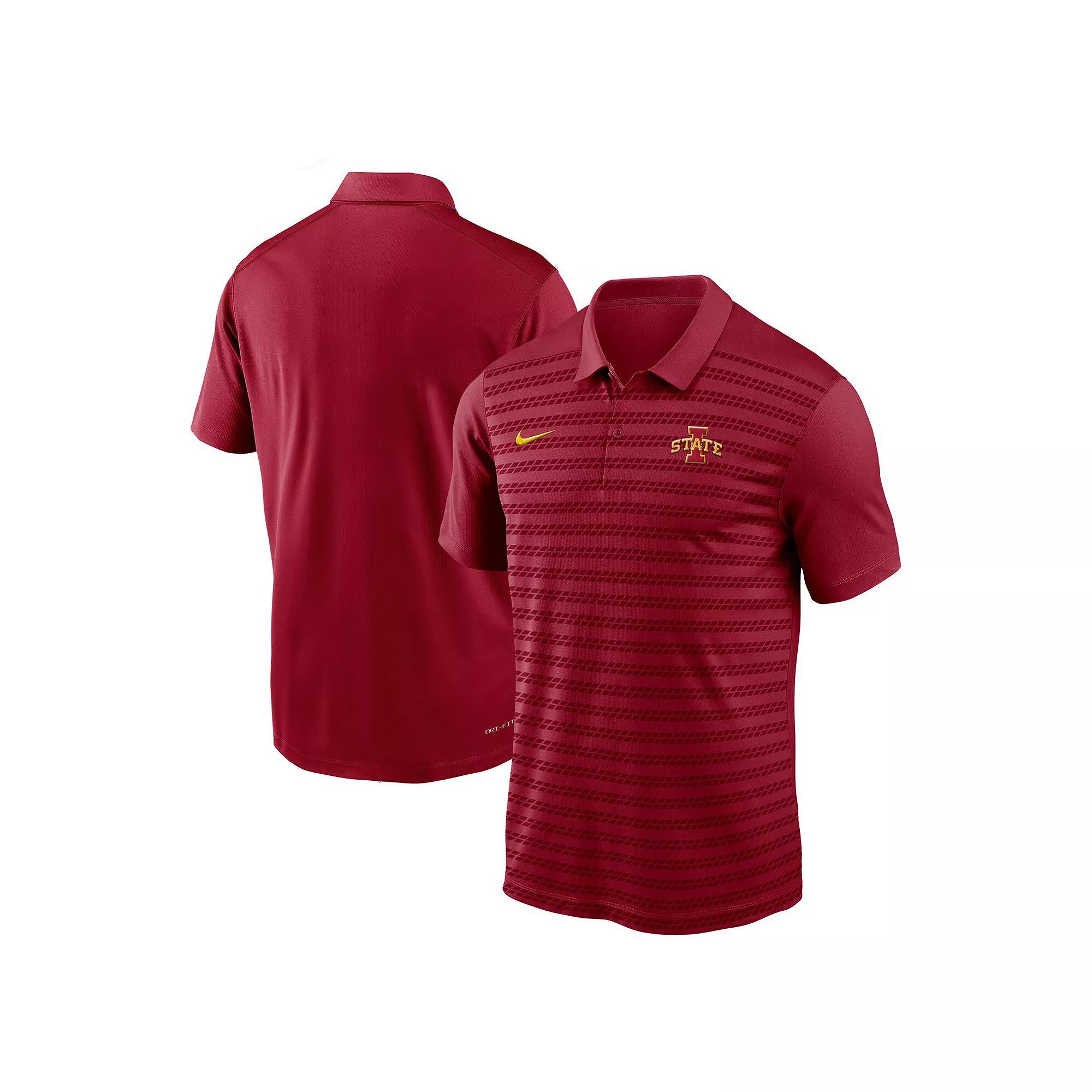 Men's Nike Cardinal Iowa State Cyclones 2024 Sideline Victory Coaches Performance Polo, Size: XL, Red Product Image