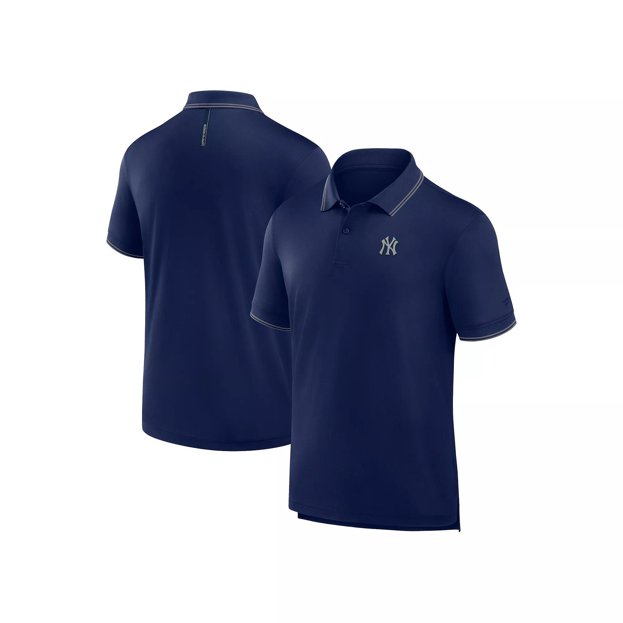 Men's Fanatics Navy New York Yankees Front Office Move Mono Pique Polo,  Product Image