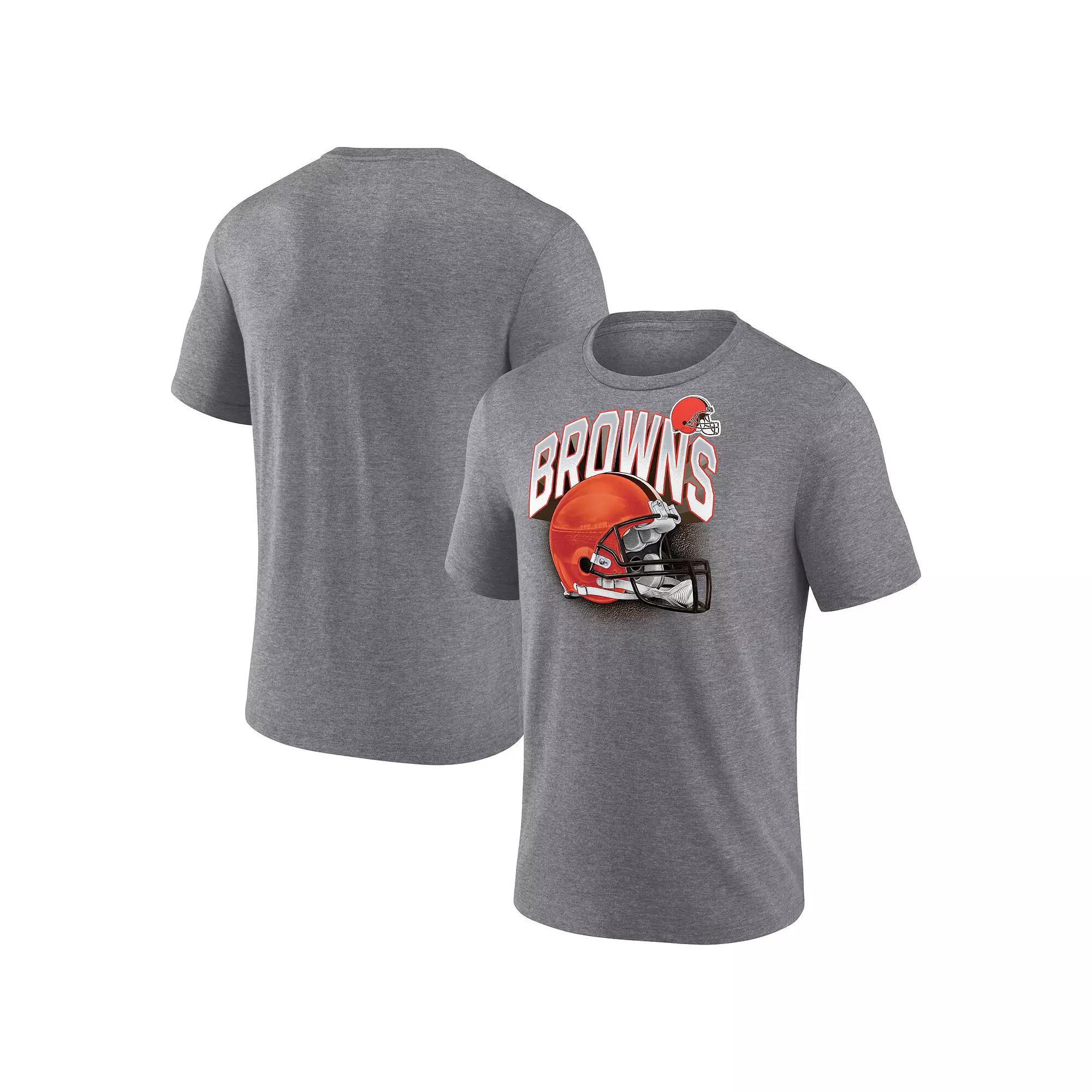 Men's Fanatics Branded Heathered Gray Cleveland Browns End Around Tri-Blend T-Shirt,  Product Image