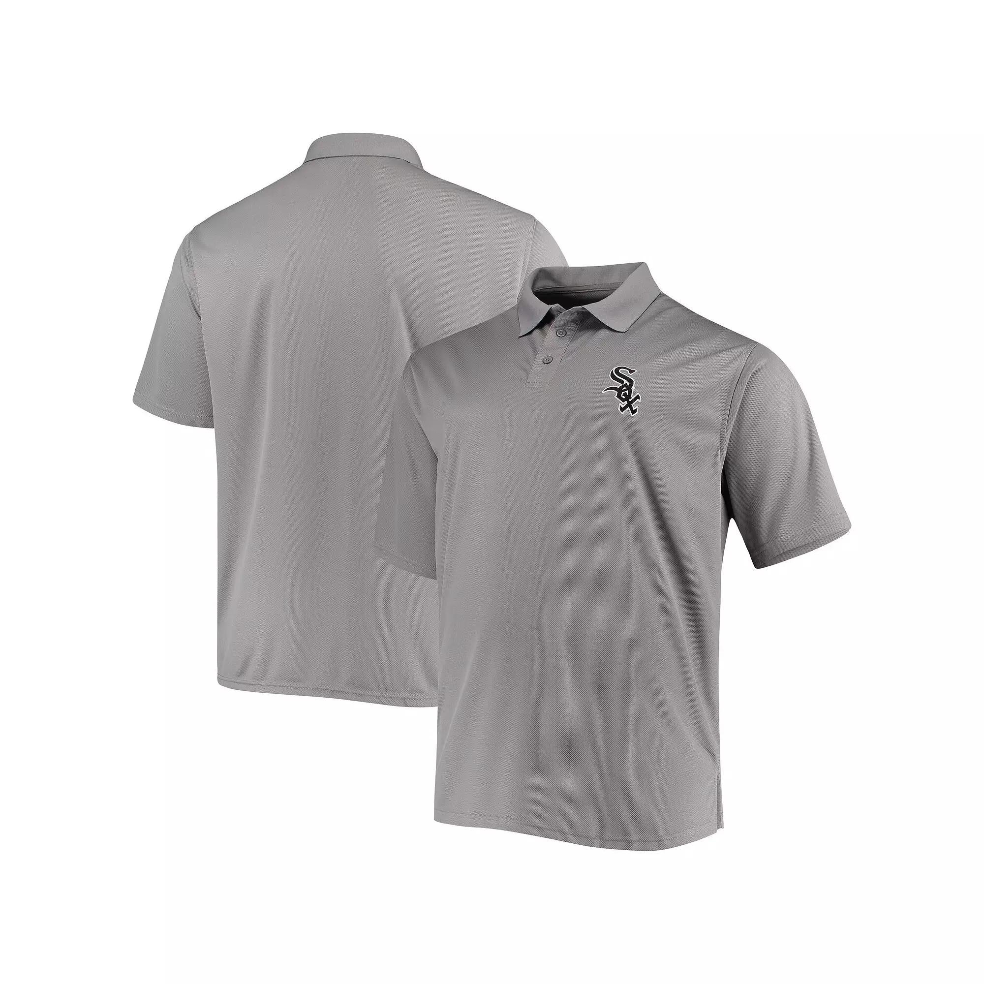 Men's Fanatics Branded Gray Chicago White Sox Big & Tall Solid Birdseye Polo,  Product Image