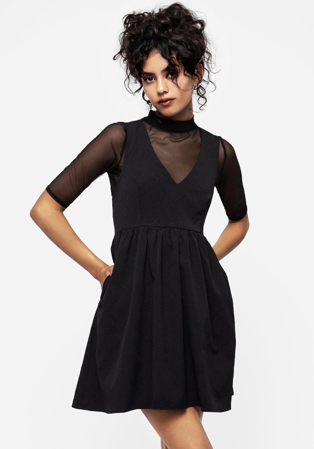 Cosette V-Neck Mini Smock Dress Product Image