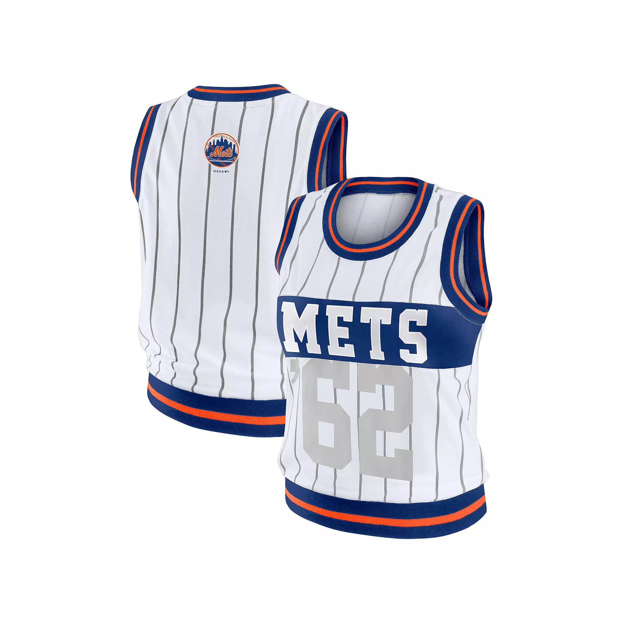 Women's WEAR by Erin Andrews White New York Mets Sporty Tank Top,  Product Image