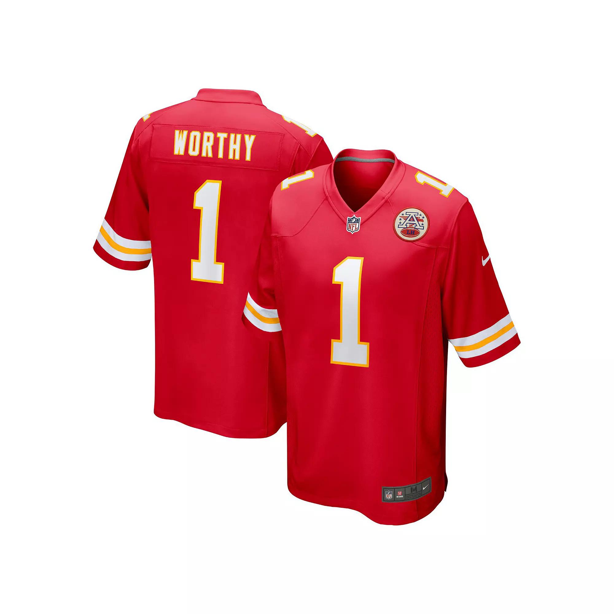 Xavier Worthy Kansas City Chiefs Nike Mens NFL Game Football Jersey | 67NMKCGH7GF-ZQ3 Product Image