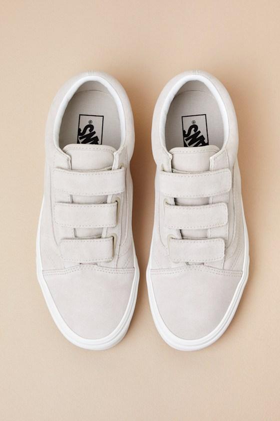 Old Skool V College Mushroom Suede Leather Sneakers Product Image