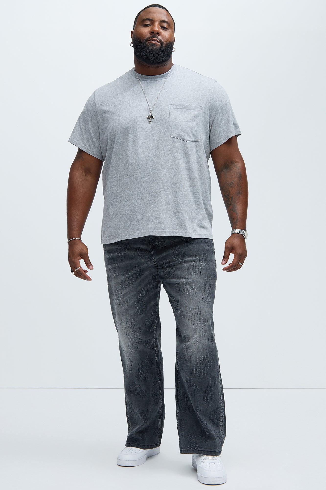 Essential Pocket Crew Tee - Heather Grey Product Image