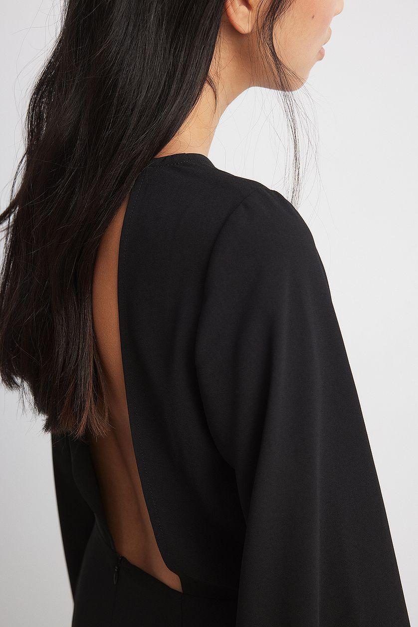 Fringe Detail Open Back Maxi Dress Product Image