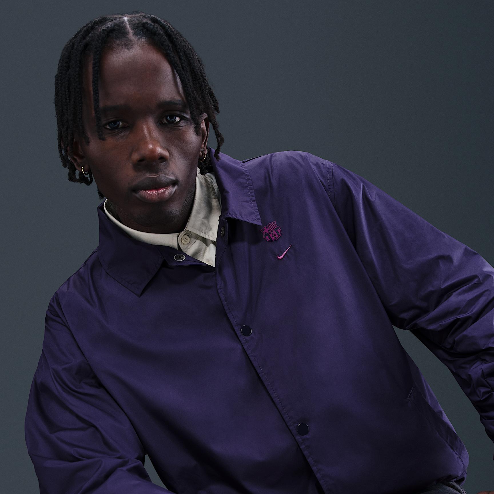 FC Barcelona Club Nike Mens Soccer Coaches Jacket | HM3738-594 Product Image