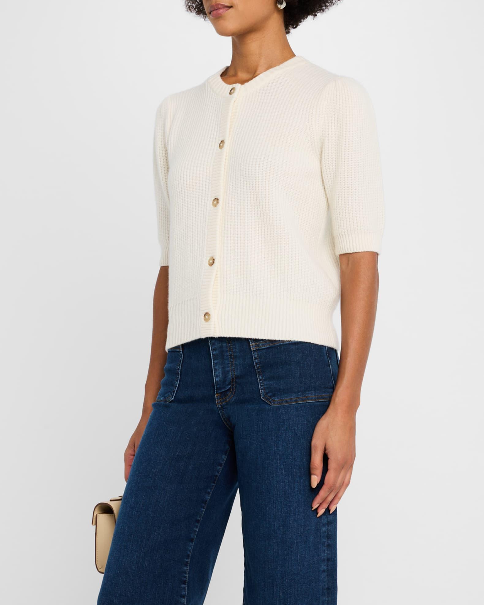 Shrunken Short-Sleeve Cardigan Product Image