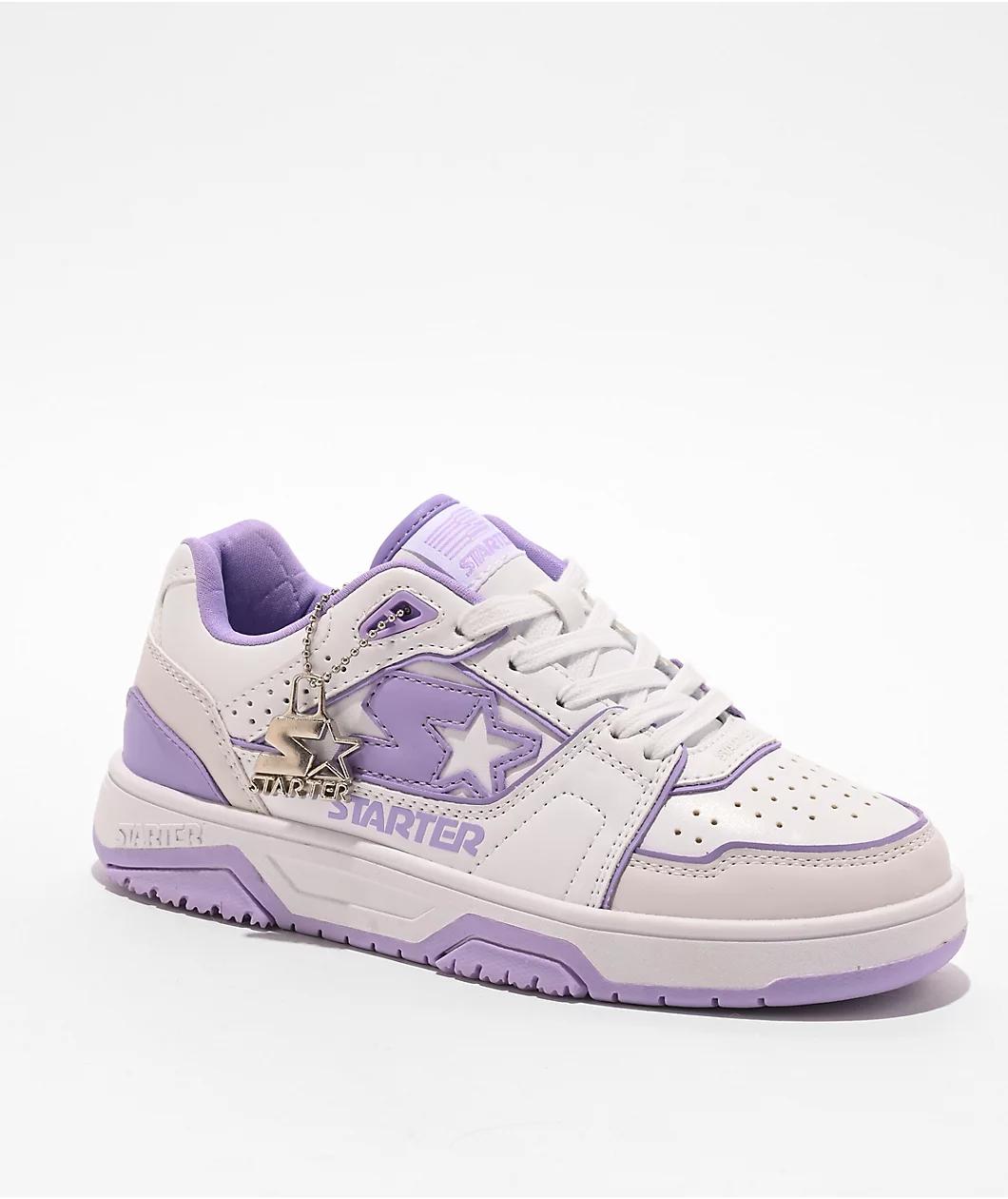 Starter Fast Break White & Lavender Shoes Product Image
