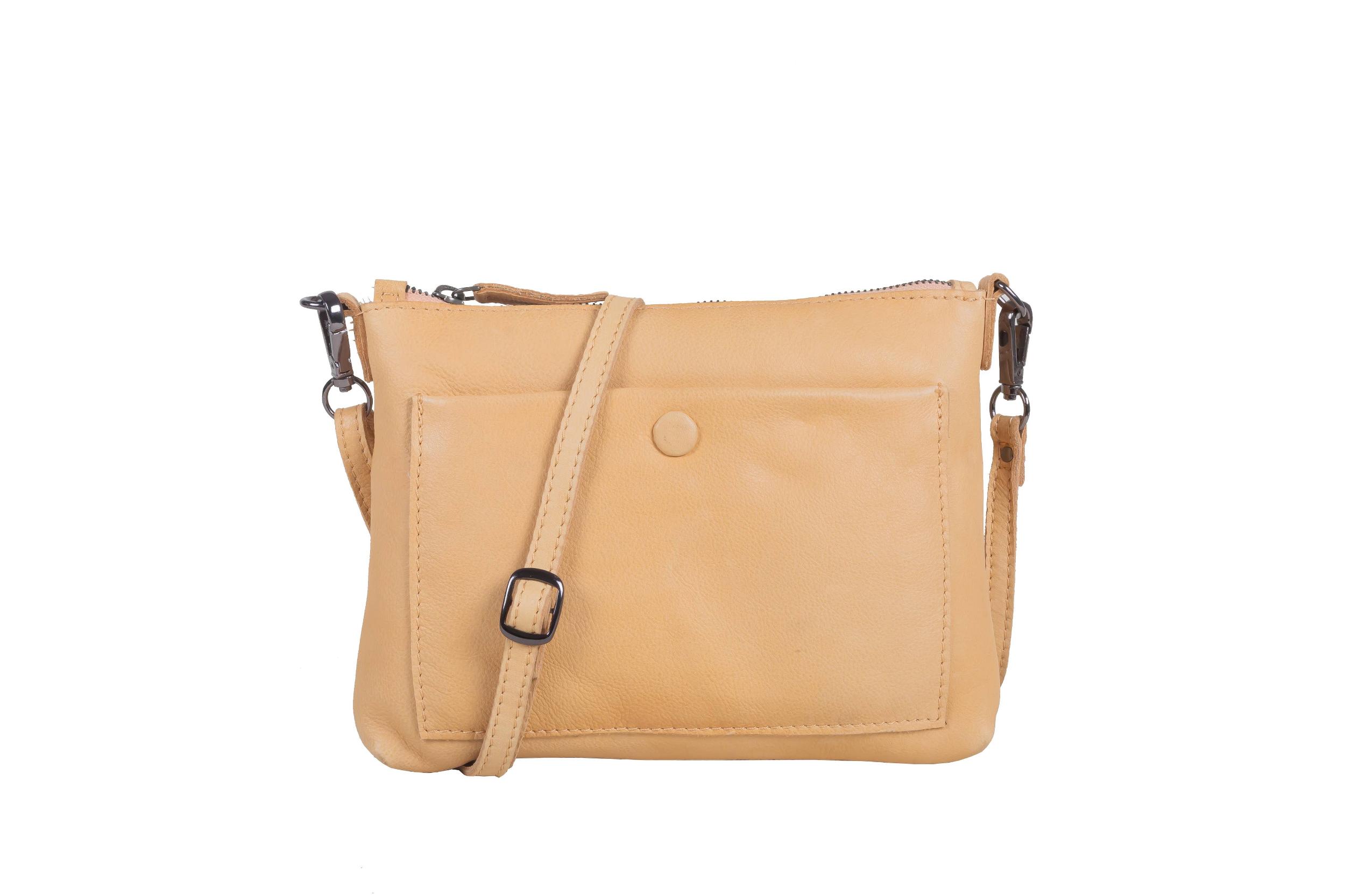 [MIA] SMALL CROSSBODY & CLUTCH | SUPER SOFT NAPPA LEATHER: TAN Product Image