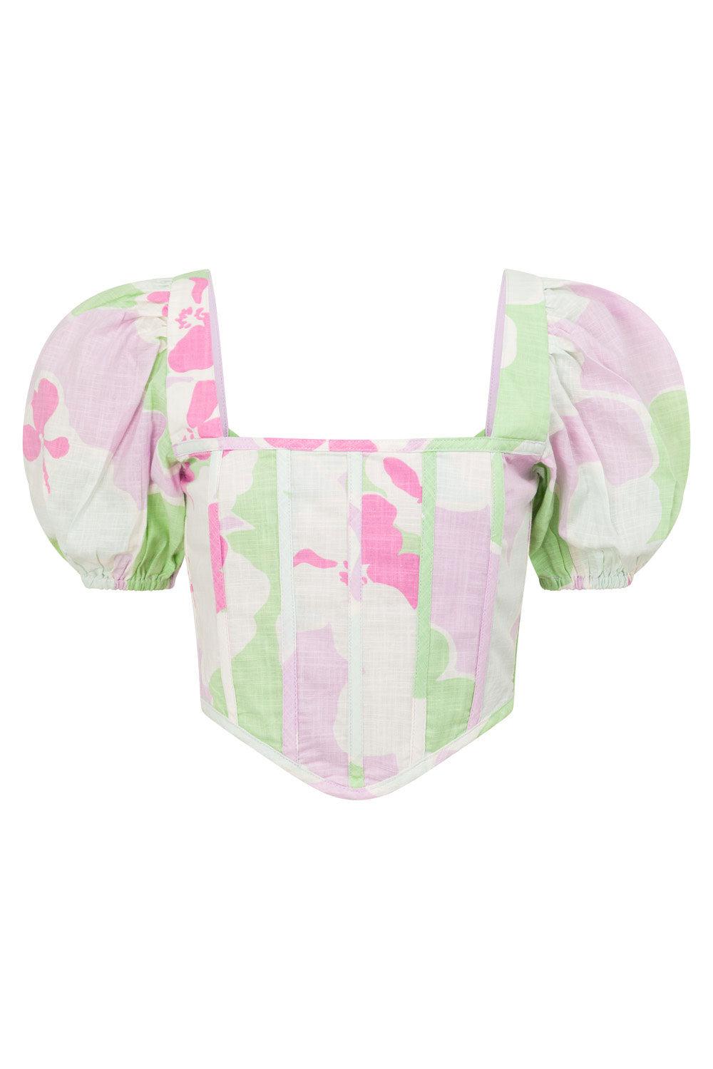 Backless Mars Top - Misty Floral Product Image