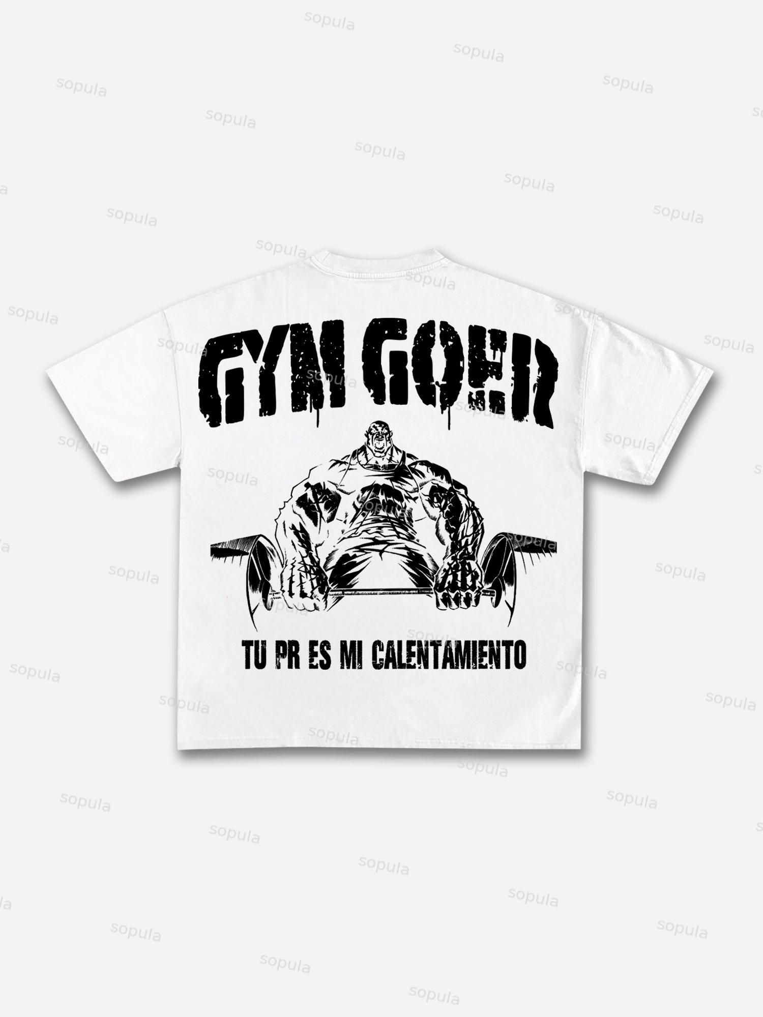 Gym-goer Vintage Graphic Cotton T-shirt Product Image