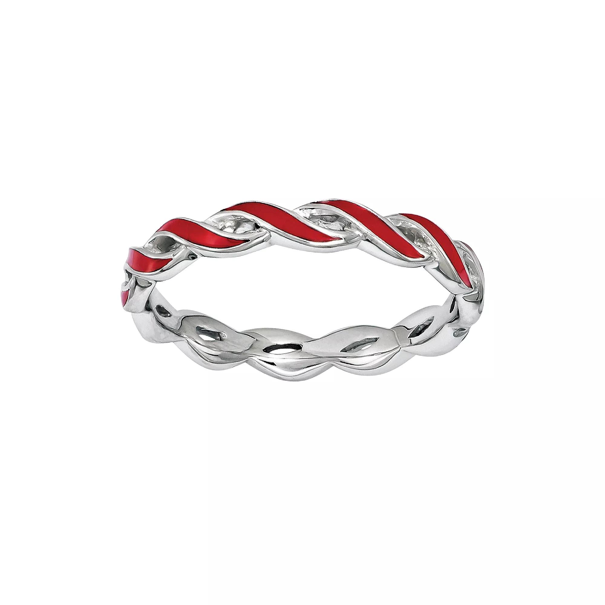 Stacks & Stones Sterling Silver Stack Ring, Women's, Size: 9, Red Product Image