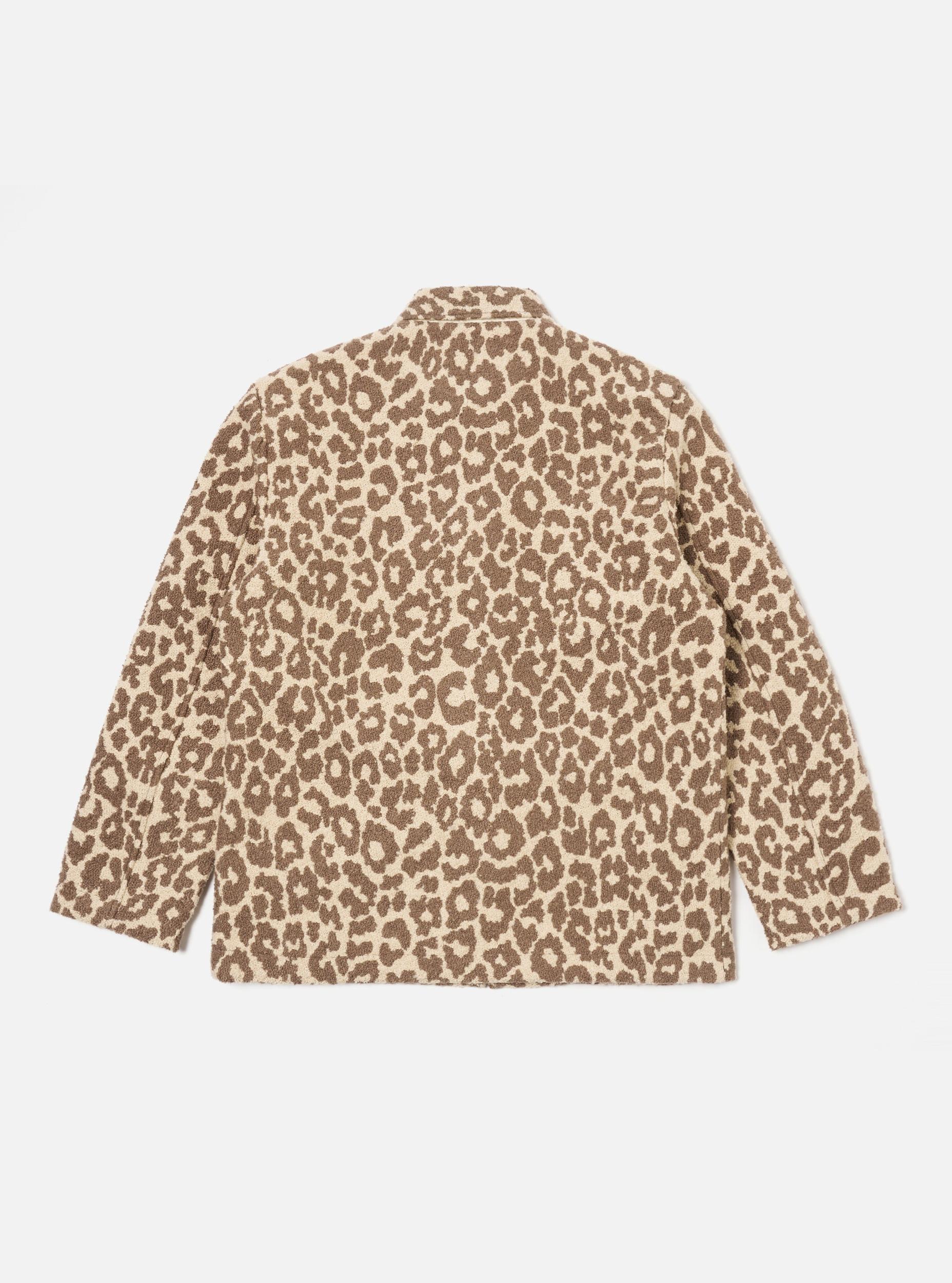 Universal Works Simple Bakers Jacket in Natural Crazy Leopard Product Image