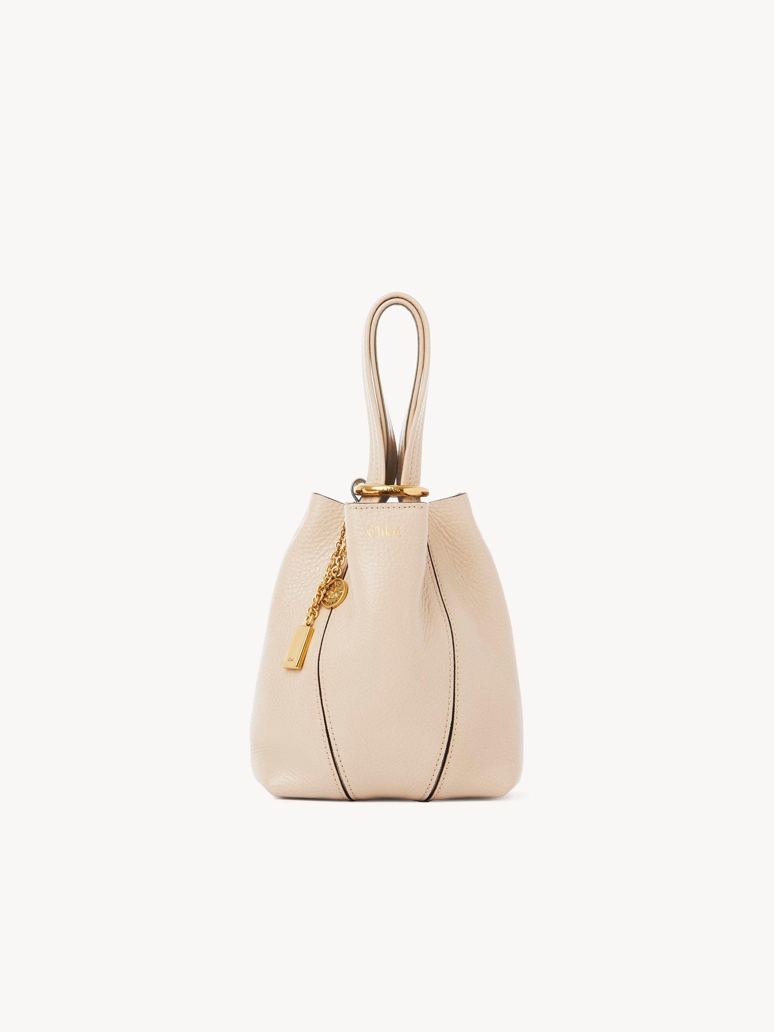 Small Chloé Spin tote bag in grained leather Product Image