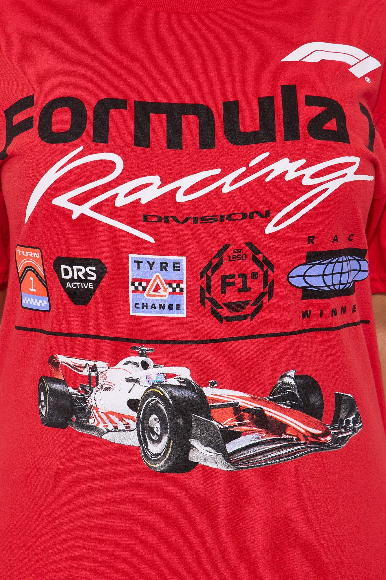 Formula 1 Racing Oversized Tee - Red Product Image