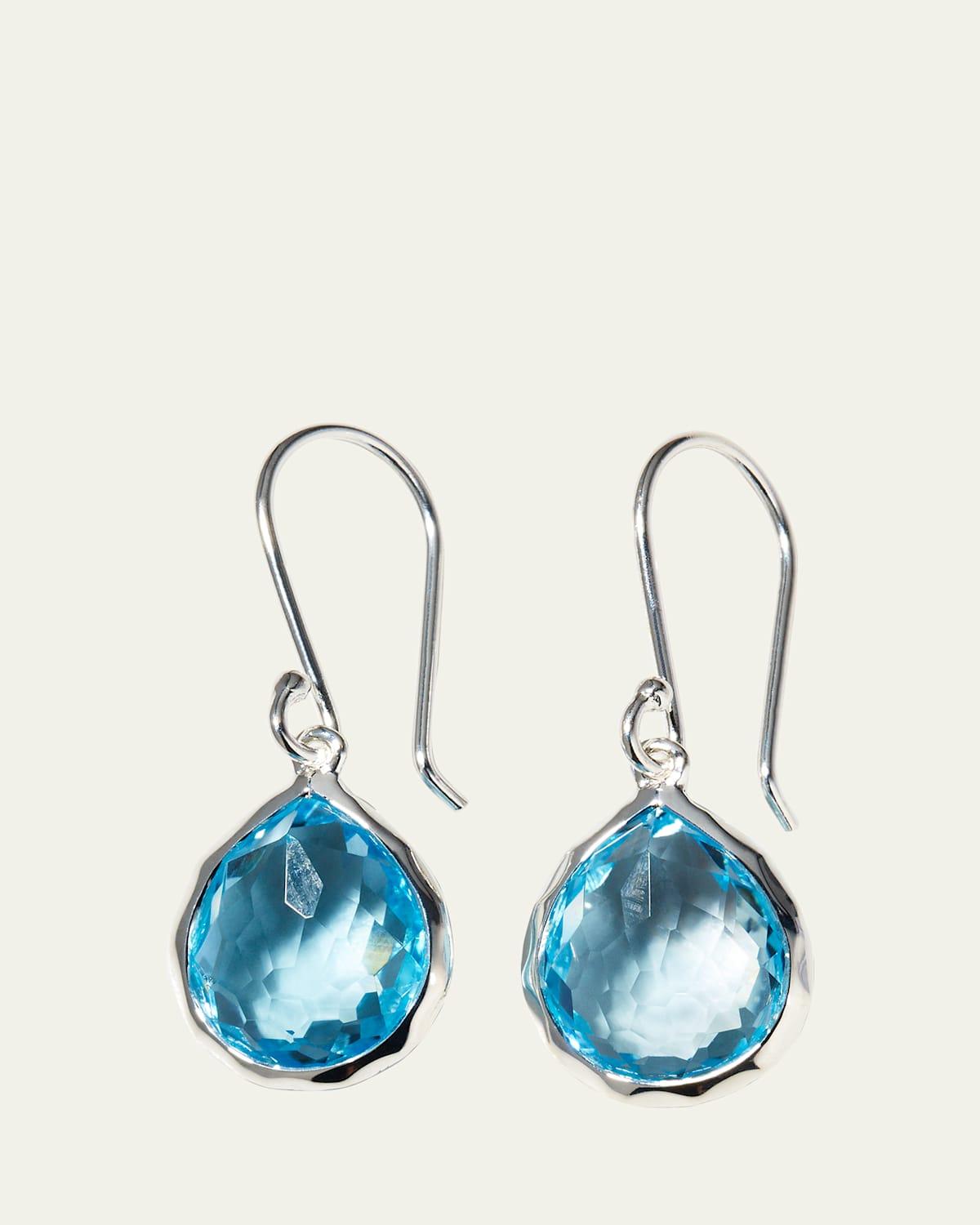 Womens Rock Candy Sterling Silver & Blue Topaz Teardrop Earrings Product Image
