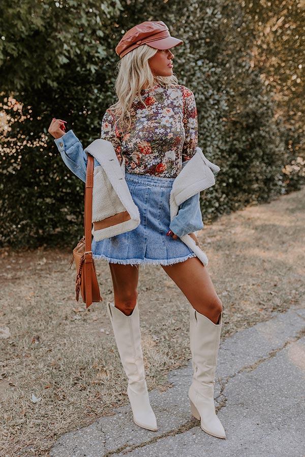 Floral Dreams Mesh Top in Purple Product Image