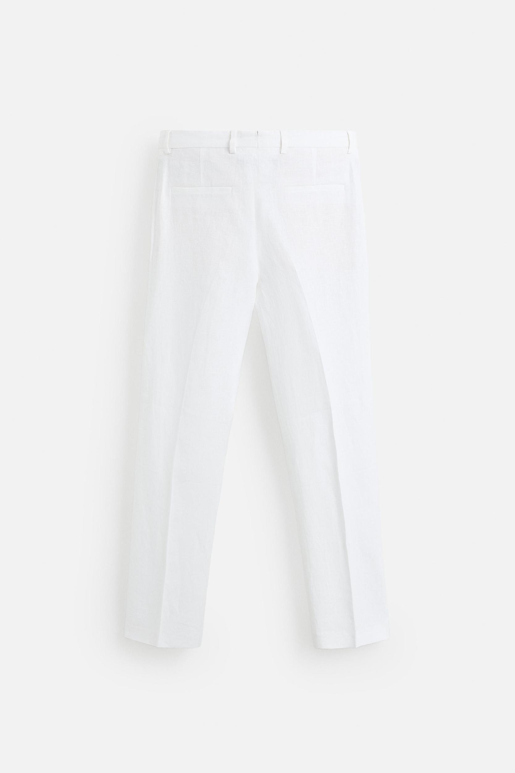 100% LINEN PLEATED PANTS Product Image