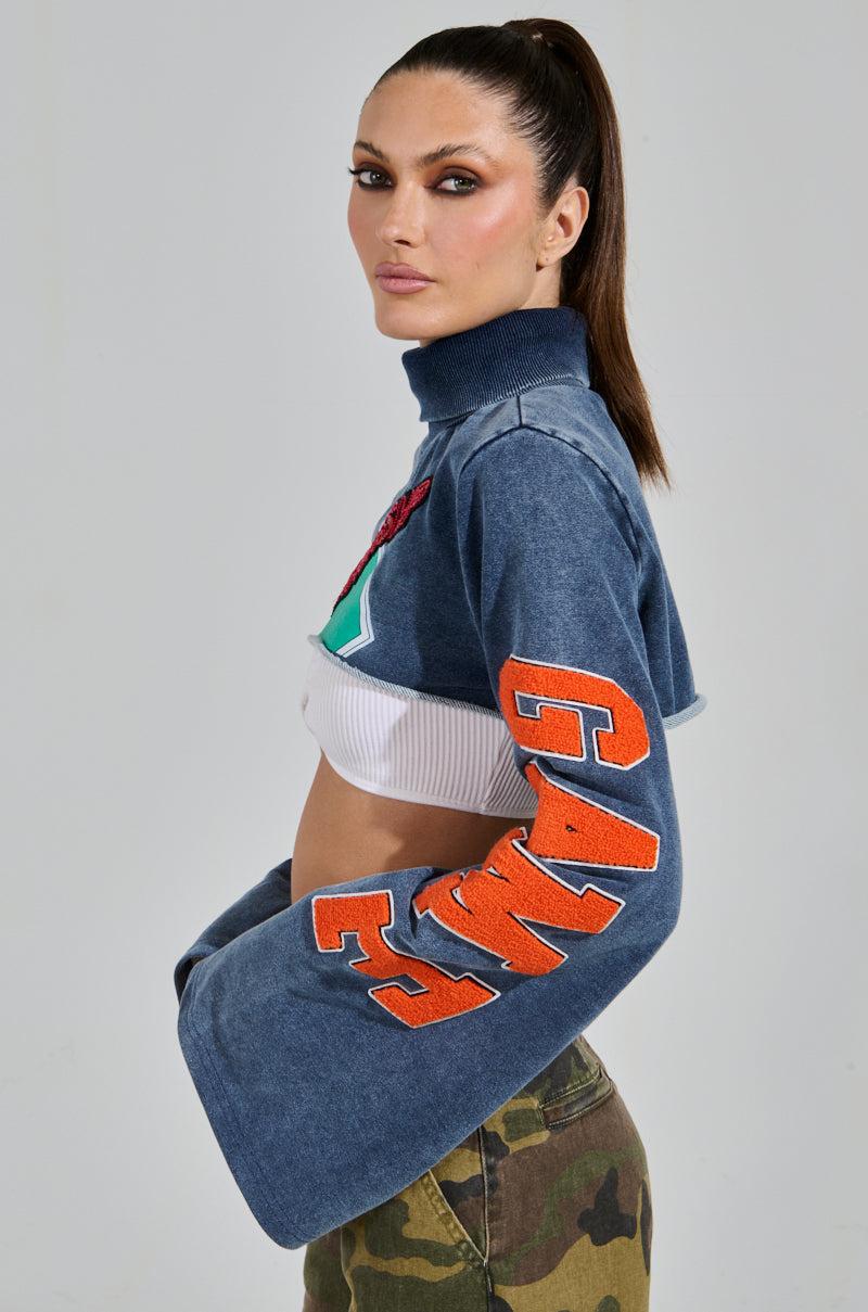 TRUE CHAMPION GRAPHIC CROPPED SWEATSHIRT Product Image