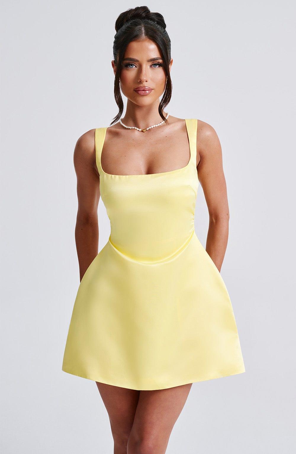 Sofie Mini Dress - Lemon Product Image