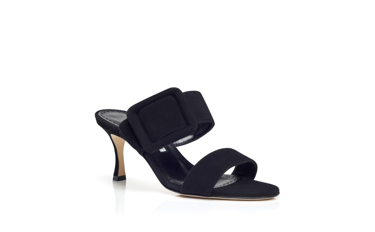 GABLE Black Suede Open Toe Mules Product Image
