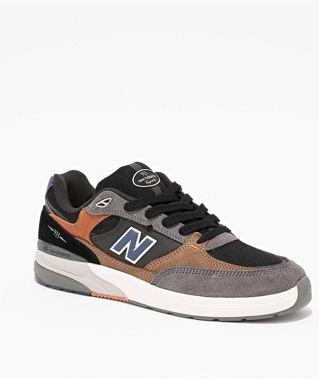 New Balance Numeric 933 Reynolds Tan & Grey Skate Shoes Product Image