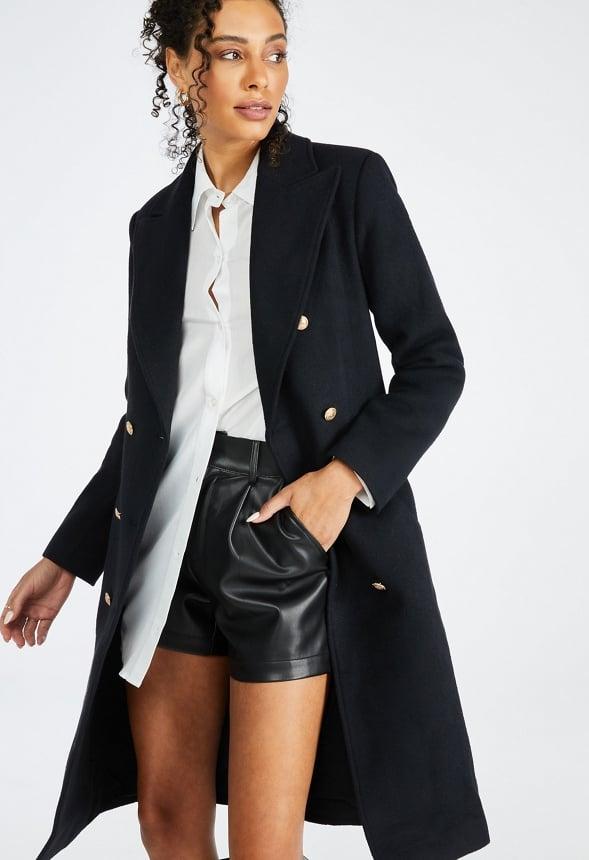 JustFab Margaux Platform Loafer Pump Womens Black/ White Size 8.5 Product Image