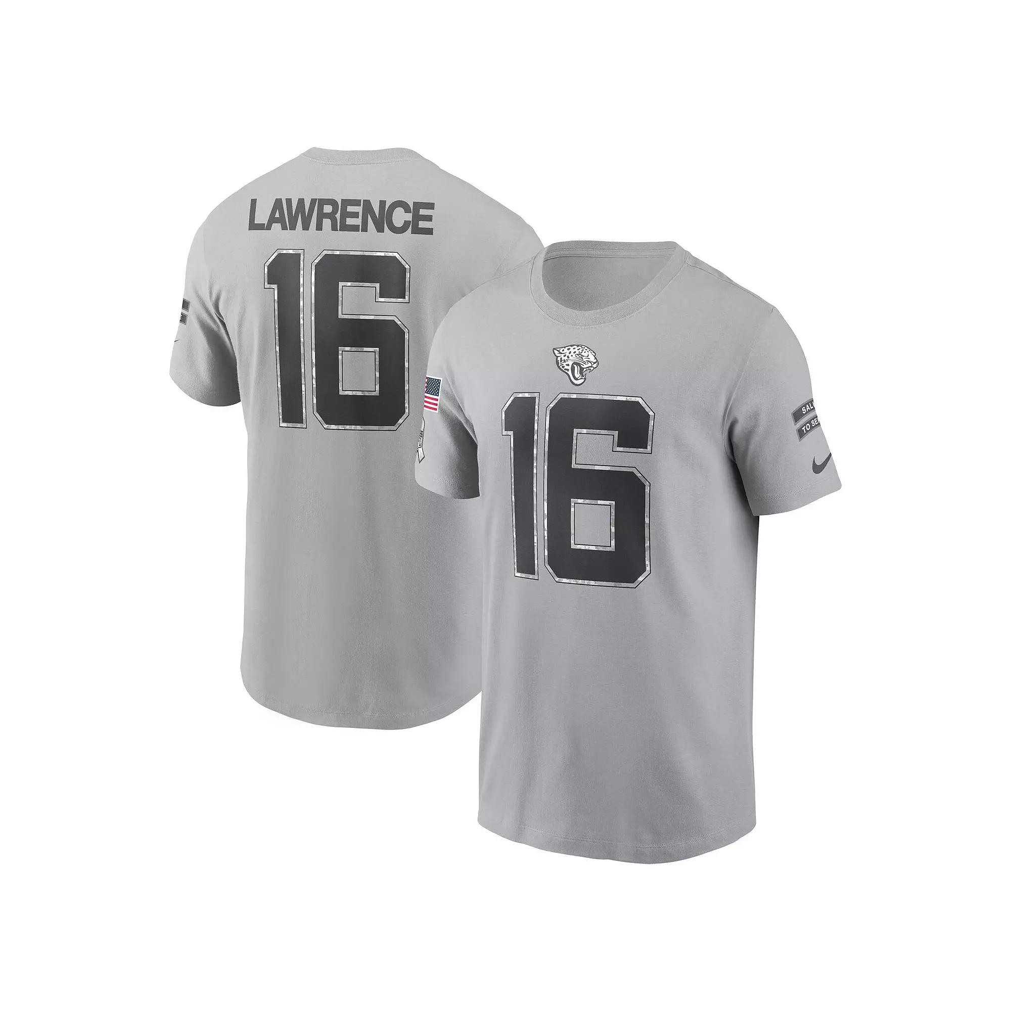 Men's Nike Trevor Lawrence Gray Jacksonville Jaguars 2024 Salute To Service Name & Number T-Shirt, Size: 3XL, Grey Product Image