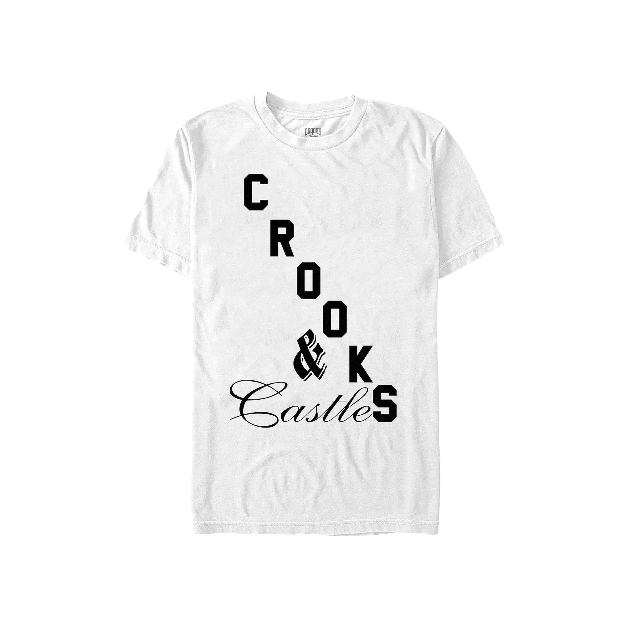 Men's Crooks And Castle Mixed Font Title Logo Graphic Tee,  Product Image