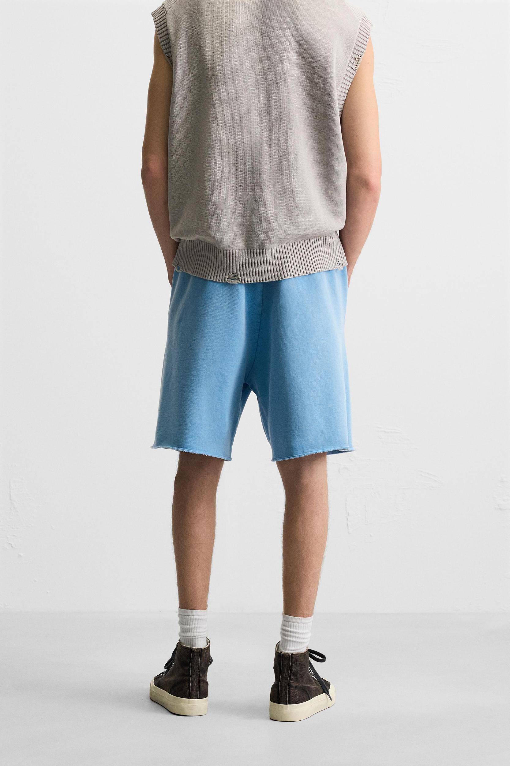 WASHED RELAXED FIT JOGGER SHORTS Product Image