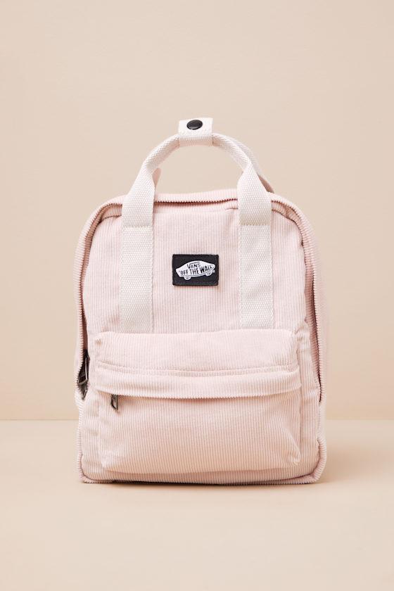 Low Key Blush Pink Corduroy Mini Backpack Product Image