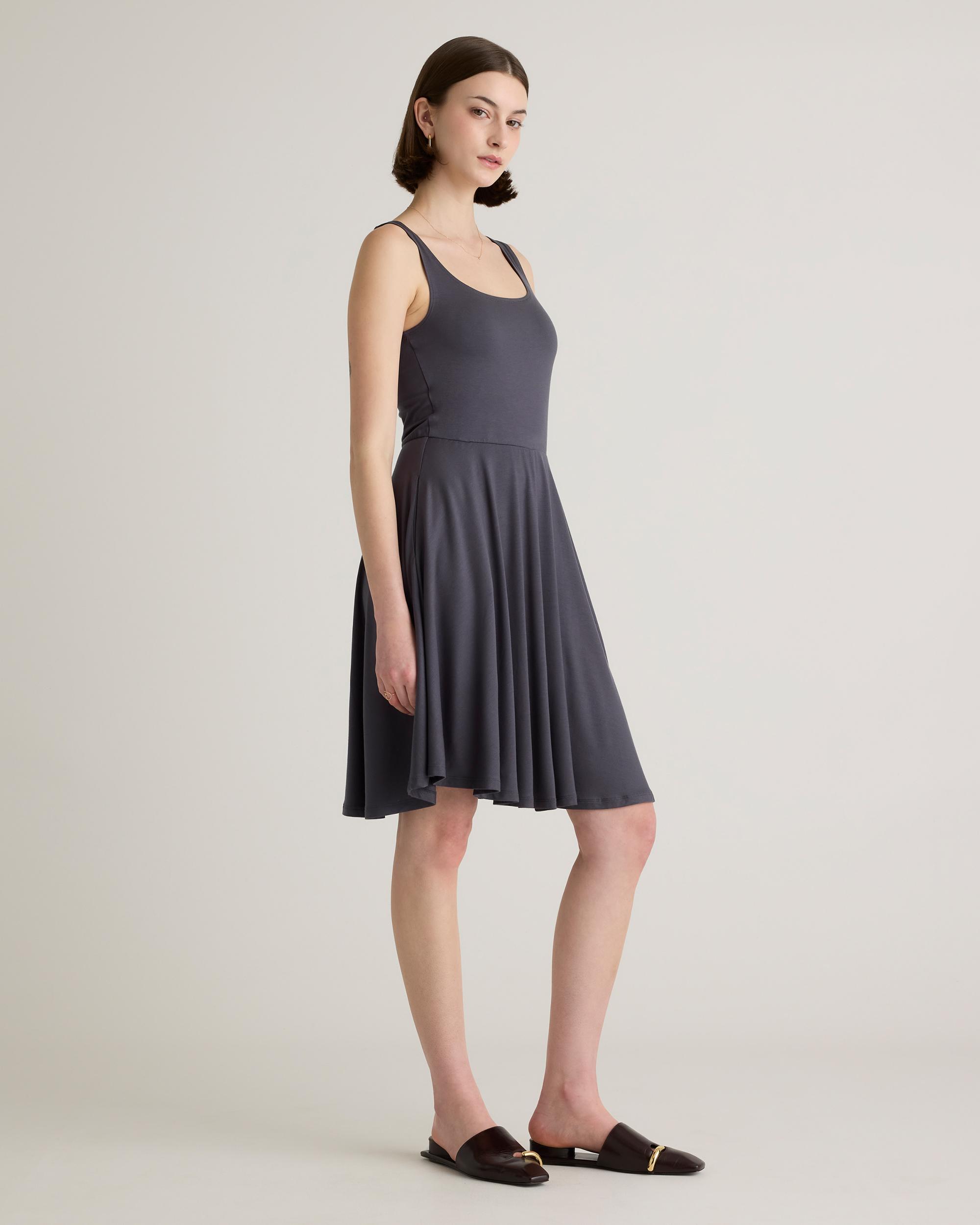 Quince | Women's Tencel Jersey Fit & Flare Mini Dress Size XS Product Image