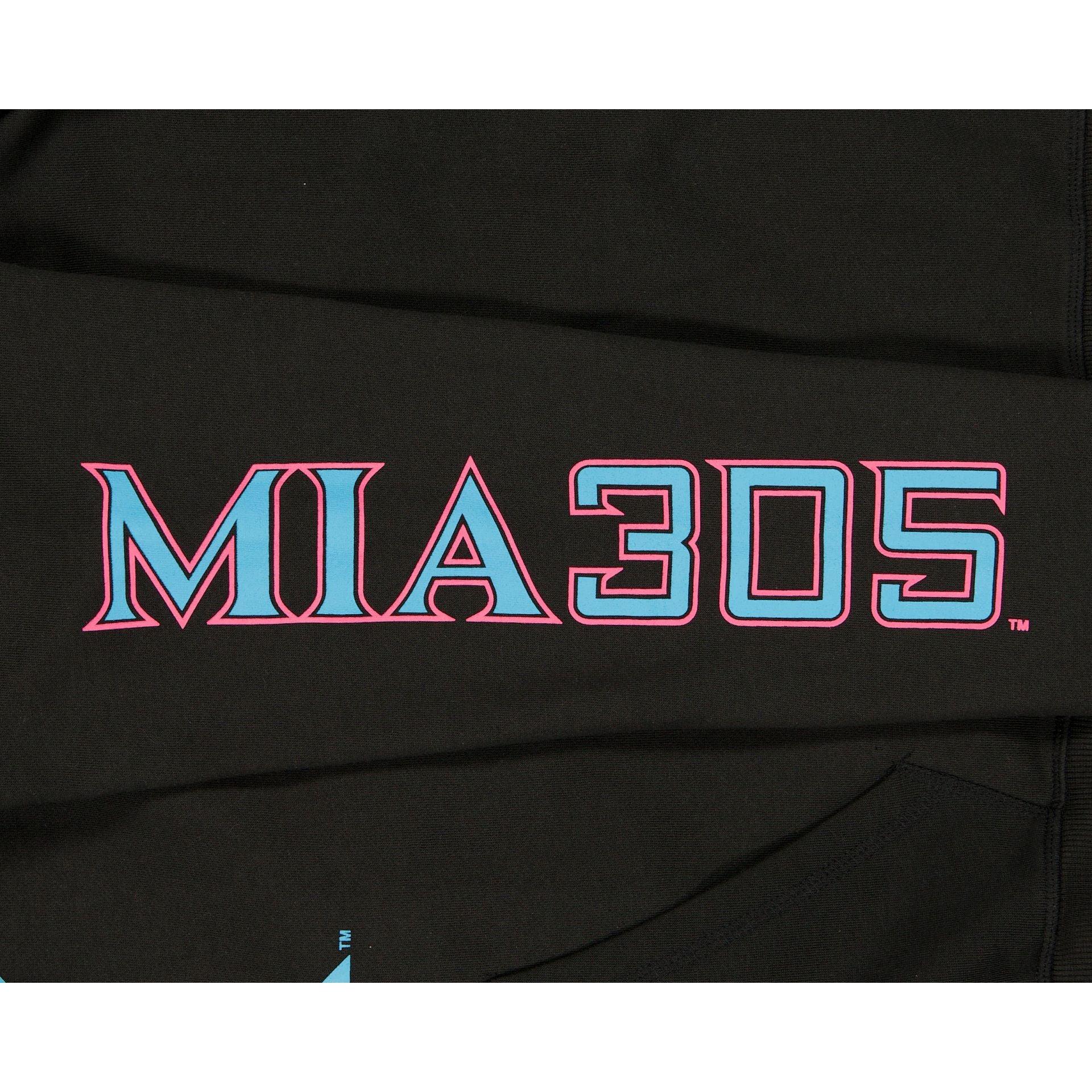 Miami Marlins City Connect Black Hoodie Male Product Image