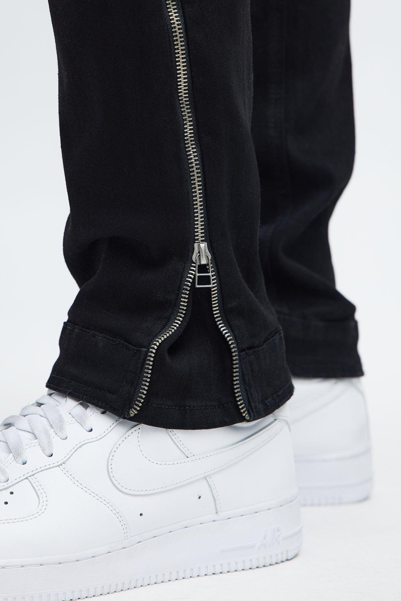 Slim Convertible Zip Me Down Jeans - Black Male Product Image