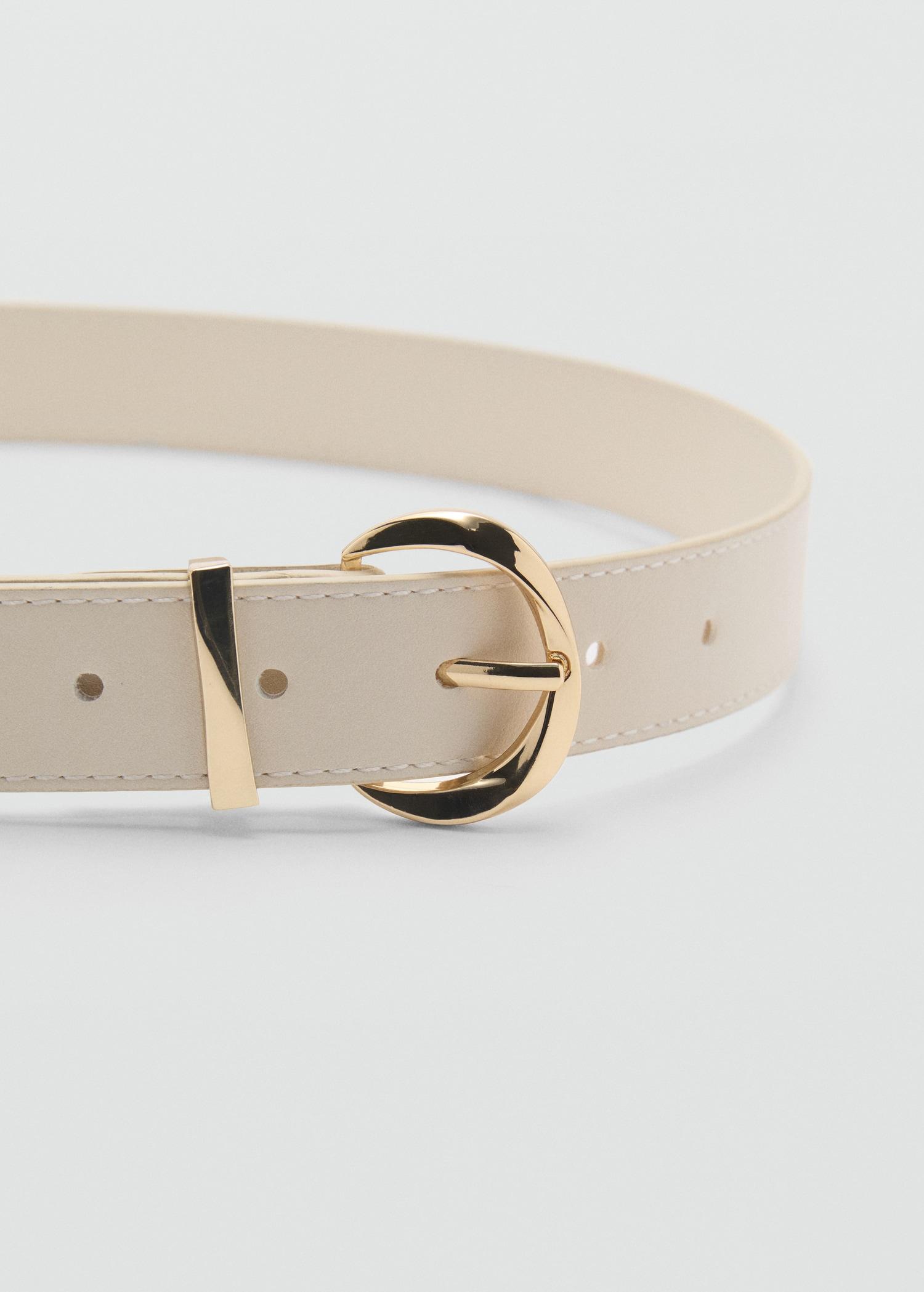 Oval buckle belt - Women | MANGO USA Product Image